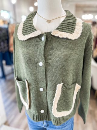 Olive Timeless Touch Sweater