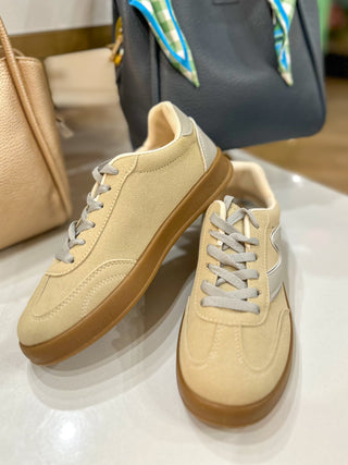 Beige & Blue Grey Deer-11 Sneakers