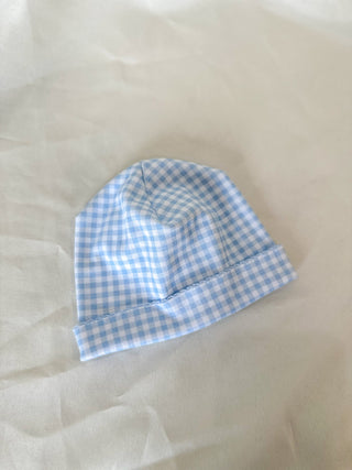 Blue Mini Checks Hat- Magnolia Baby