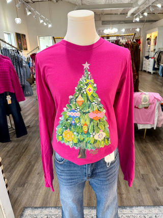 Oh Christmas Tree Long Sleeve Christmas Graphic Tee