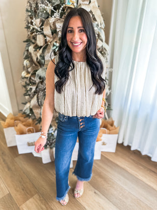 Champagne Shimmer the Night Away Bubble Top