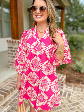 The Bold & Pink Mini Dress