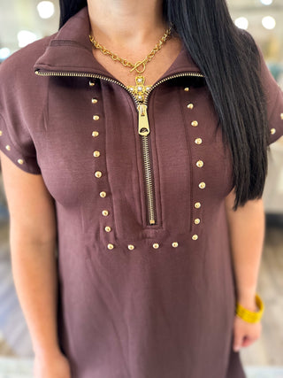 Brown All Set Mini Dress