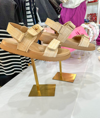 Raffia Buckle Up Buttercup Sandals