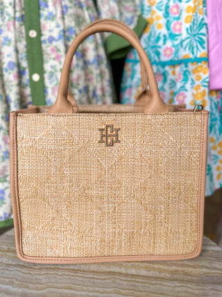 Natural Lattice Ricky Mini Tote | Caroline Hill