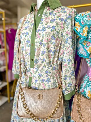 Woven Gold Joan Crossbody | Caroline Hill