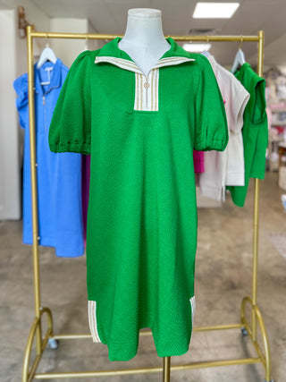 Green Andie Half Zip Mini Dress