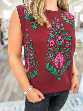 Mulberry Meadow Sleeveless Vest