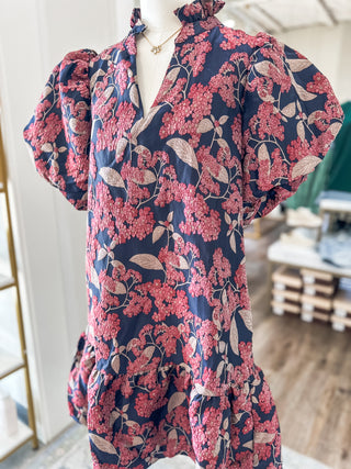The Meredith Evening Jacquard Mini Dress