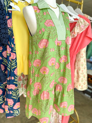 Matcha Sweet Afternoon Floral Mini Dress