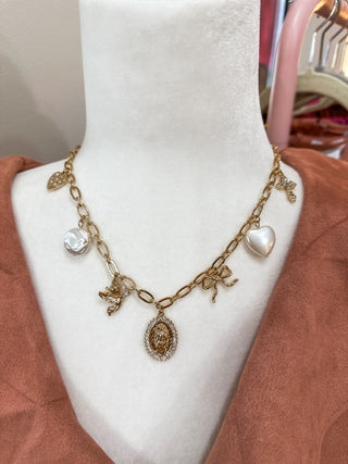 Mante Gold Charm Necklace