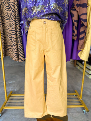 Sunflower Everyday Muse Front Pocket Cropped Wide Leg Pants