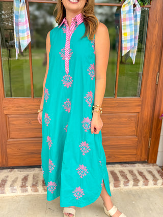 Mint Tropic Dream Midi Dress
