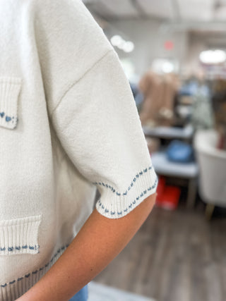 Coastal Stroll Short Sleeve Cardigan