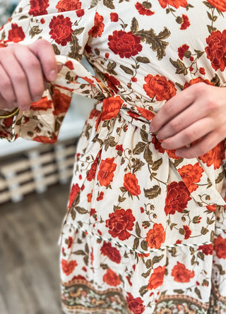 The Harvest Honey Ecru Mini Dress