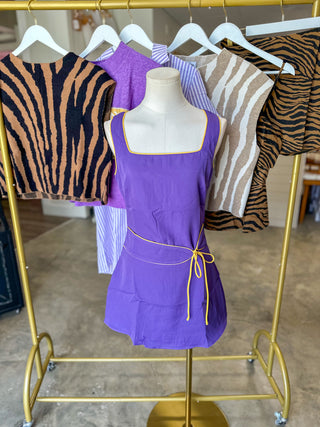 Saturday Standout Tie Waist Detail Mini Dress