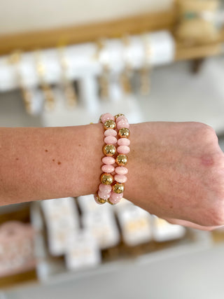 Pink Sweetheart Beaded Bracelet