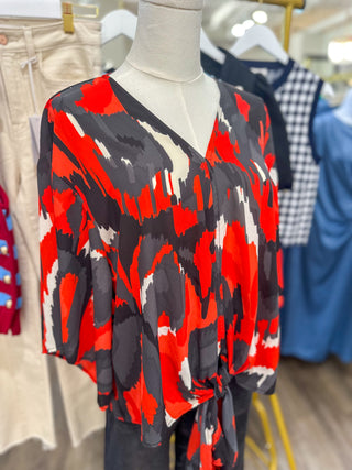 UL Spirit Abstract Kimono Sleeve Top