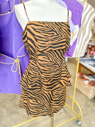 Brown/Black Geaux Wild Fit & Flare Top