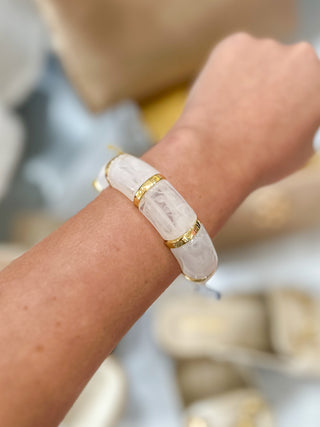 White Rosemary Bangle Bracelet