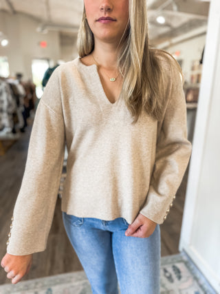 Oatmeal Chic & Elegant Sweater