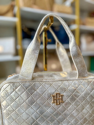 Large Punta Cana Champagne Pop Cosmetic Travel Case | Caroline Hill