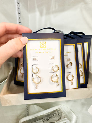 Everyday Elegance Gold Earring Set of 3