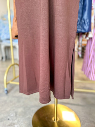 Brown Stitched To Impress Collared Maxi Dress