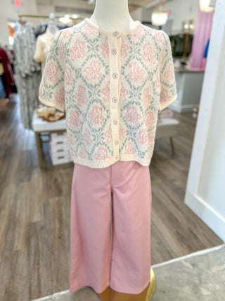Pink Sweet Simplicity Wide Leg Pants