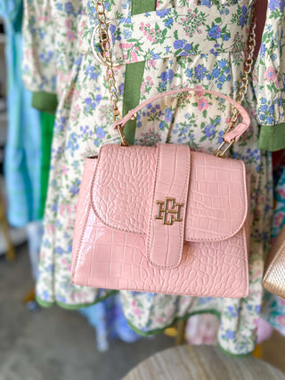 Blush Patent EC Tucker Handbag | Caroline Hill