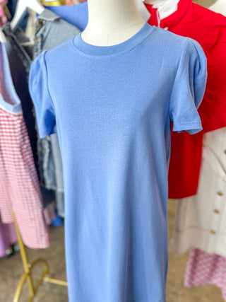 Blue Carolina T-shirt Mini Dress