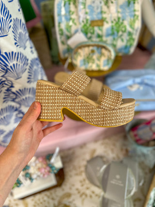 Tan Woven Cape Cod Ocean Avenue Heel