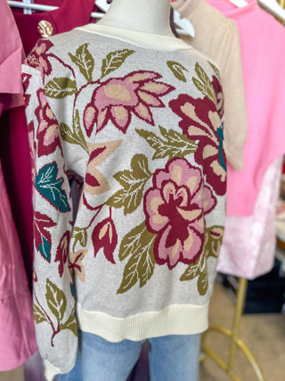 The Juliette Floral Knit Sweater