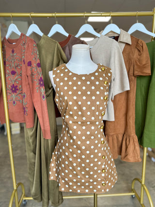 Brown Pippa Polka Dot Romper