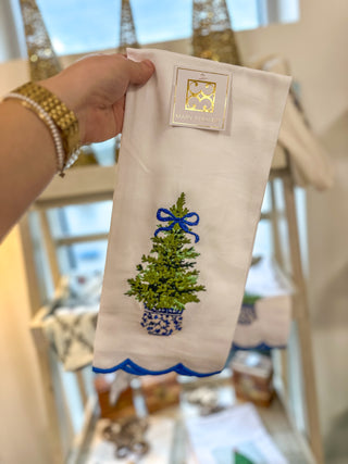 Tea Towel Fancy & Festive Embroidered