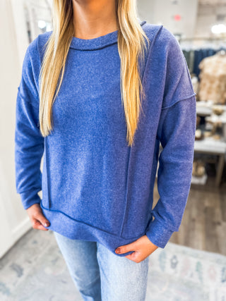 DOORBUSTER: Marlin Blue Brushed Everyday Ease Pullover