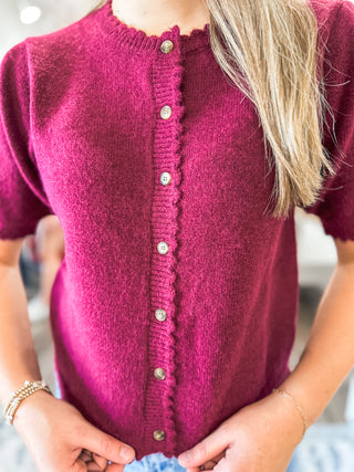 The Autumn Edit Button Down Sweater Top