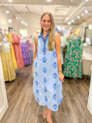 Chambray Tropic Dream Midi Dress