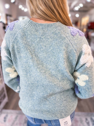 Pastel Garden Long Sleeve Sweater