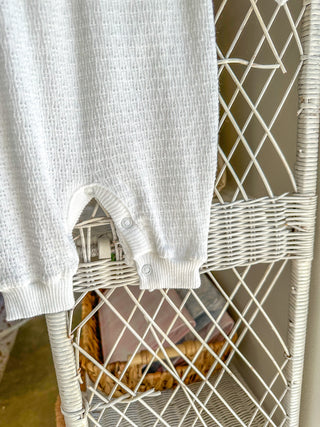 Paty White Long Sleeve Romper