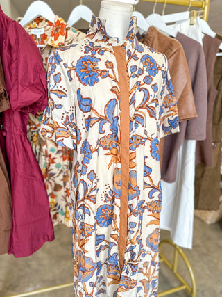 Ecru Harvest Floral Maxi Dress