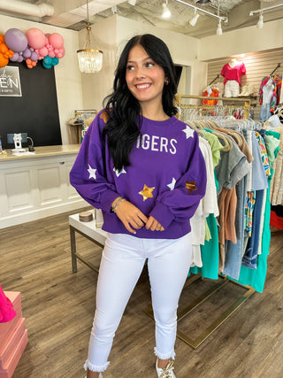 Purple Stars Millie Sweatshirt