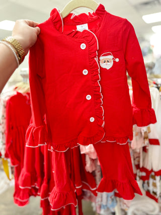 A Classic Christmas Girls Embroidered PJs