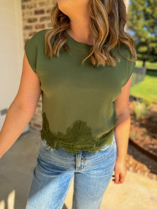 Olive Pretty Little Lace Top