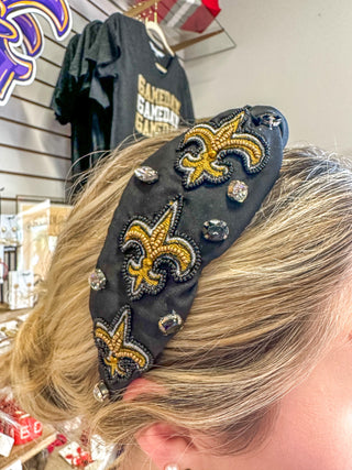Saintsational Season Beaded Headband