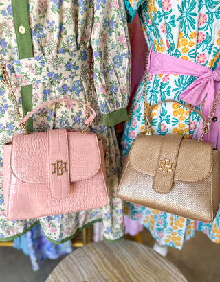Woven Gold Tucker Handbag | Caroline Hill
