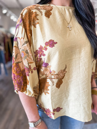 Golden Darling Long Sleeve Blouse