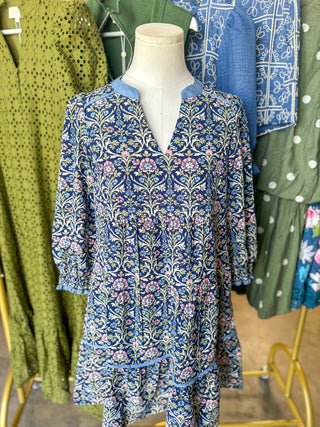 Navy Emerson Ashdown Abbey Mini Dress