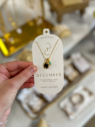 December Turquoise Birthstone Necklace