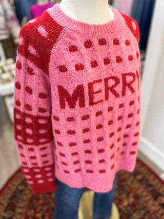 Merry & Cozy Textured Dots Sweater